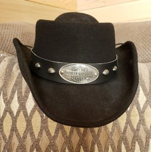 Black felt Women's Harley Davidson  Hat